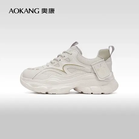 【门店发货】奥康女鞋 2024春季新款时尚百搭重工舒适青年老爹鞋图片