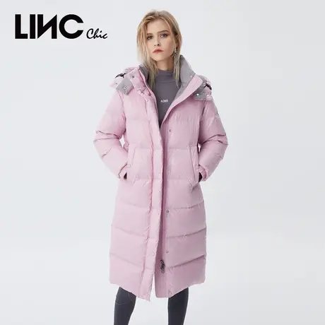 LINC金羽杰2023冬新款反季专柜断码羽绒服女加厚中长款女款面包服商品大图