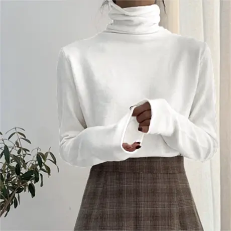 2023年爆款新款chic针织衫女装早春秋冬高领打底衫气质洋气上衣t图片