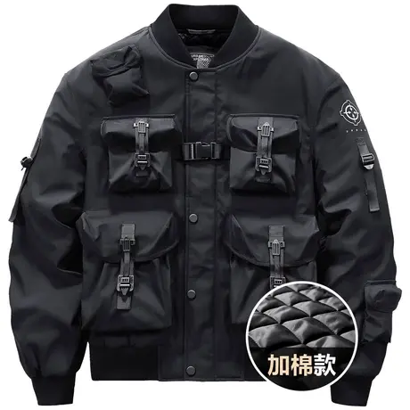 VIP秋冬季棉衣新款2023爆款飞行夹克男机能工装外套潮牌加厚棉服商品大图