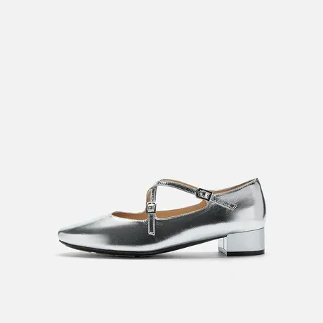 Nine West/玖熙2025春季新款玛丽珍鞋小方头低跟交叉袢带气质女鞋图片