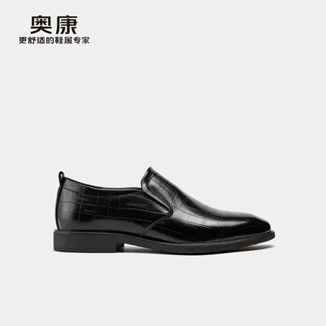 奥康 男鞋2025秋季商务正装套脚皮鞋时尚复古婚宴鞋商品大图