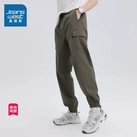 JW真维斯男装多口袋工装裤子 2025春季新款男款宽松束脚休闲长裤商品大图