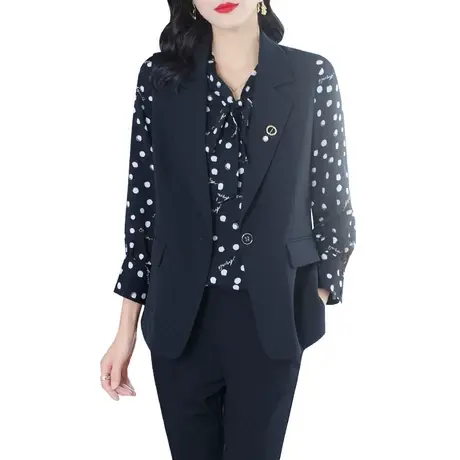 爱朴【直播专享】大码秋装新款外套胖mm秋装女士西装马甲外搭短款商品大图