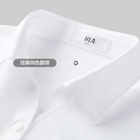HLA海澜之家轻商务衫及系列长袖正装衬衫2023春秋新款纯色衬衣女商品大图