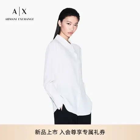 ARMANI EXCHANGE/阿玛尼秋季新款女士人造棉侧门襟长袖衬衫官方图片