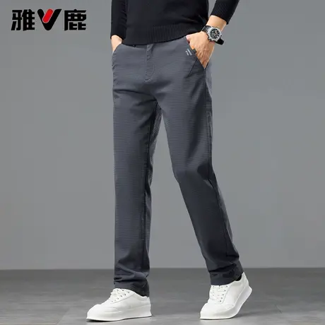 雅鹿2026春秋季新款时尚棉弹直筒休闲裤男青年时尚高级感百搭长裤商品大图
