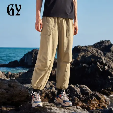 雅戈尔奥莱 GY男装夏季水洗工艺宽松工装裤男士休闲裤商品大图