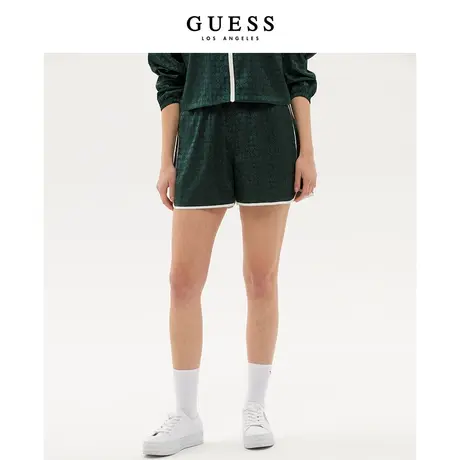 【38上新季】GUESS  女士LOGO提花凉感吸湿排汗轻薄运动短裤商品大图