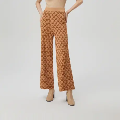 LANCY/朗姿阔腿裤女秋季新款高腰裤子高级设计感女小众休闲裤奥莱商品大图
