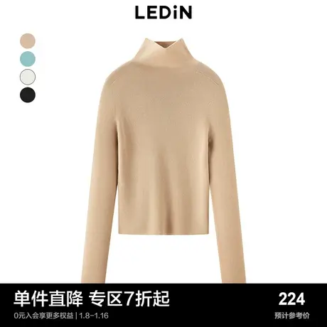 乐町高领打底衫春季纯羊毛针织衫C5EBC4L01图片