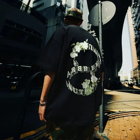 Nuthink美式高街短袖T恤男潮牌潮流复古vintage宽松情侣半袖上衣图片