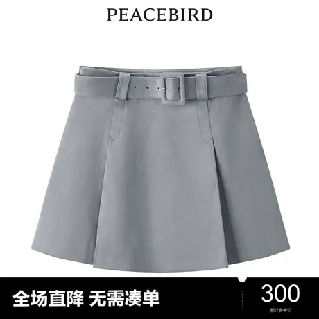 【商场同款】太平鸟女装2023年冬季新款机能百褶裙A3GED4414图片