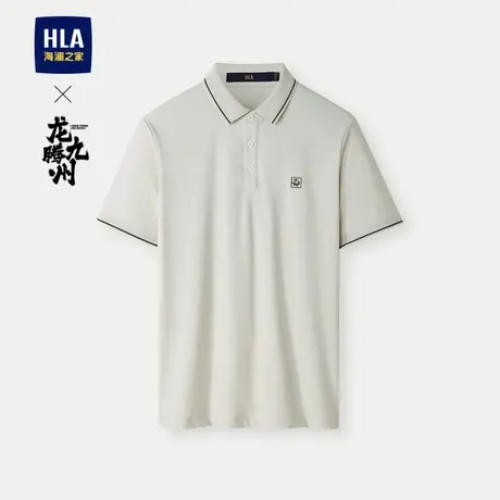 HLA/海澜之家龙腾九州IP系列POLO衫24春夏新款免烫印花弹力短袖男图片