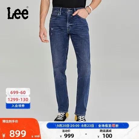 Lee商场同款23秋冬新品101+726标准中腰直脚中蓝色男牛仔裤休闲潮图片