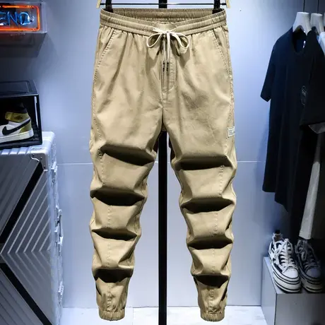 2021春夏季工装裤男潮牌宽松束脚男士休闲长裤子男哈伦裤百搭学生商品大图