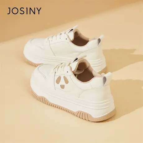 Josiny/卓诗尼小白鞋女款2024新款春季百搭女鞋小香风运动休闲鞋商品大图