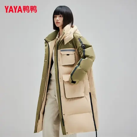 陈哲远明星同款冰壳联名90鹅绒鸭鸭羽绒服情侣中长款2023年三防Y图片