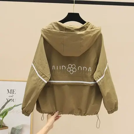 高级感连帽宽松夹克设计感小众秋冬加棉冲锋衣外套女春秋风衣上衣图片