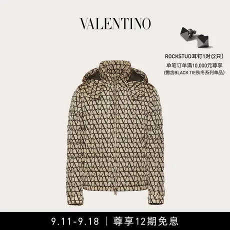【12期免息】华伦天奴VALENTINO男士V标志尼龙羽绒服图片