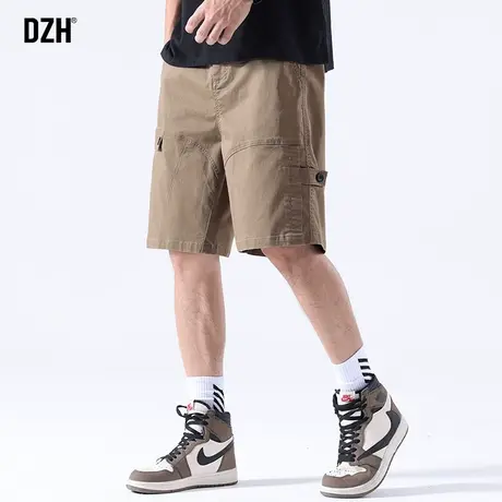 男士美式工装五分裤男夏季薄款卡其色短裤休闲宽松2023新款半截裤商品大图