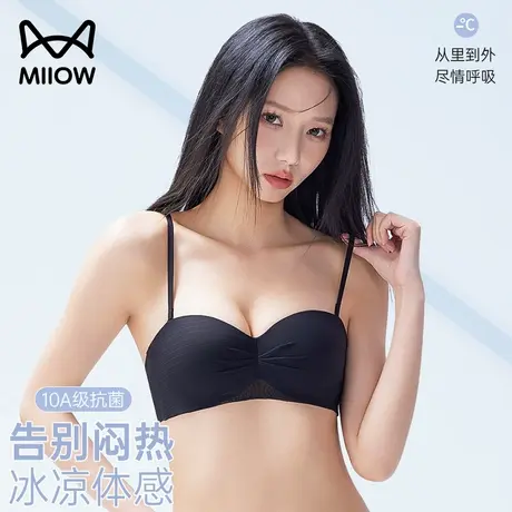 猫人凉感内衣女夏季薄款聚拢小胸显大胸罩2025爆款美背细肩带文胸商品大图