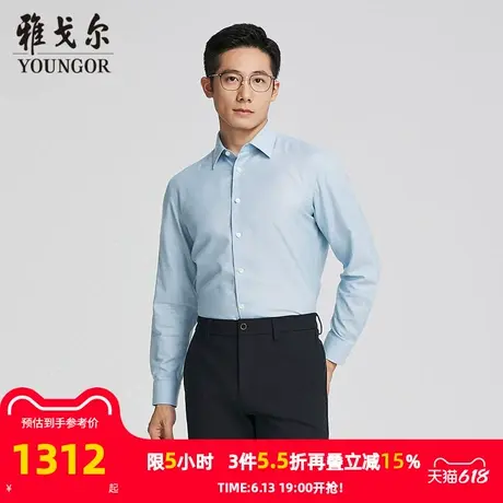 【商场同款】雅戈尔男士长袖衬衫春秋新款官方商务休闲免烫衬衫男图片