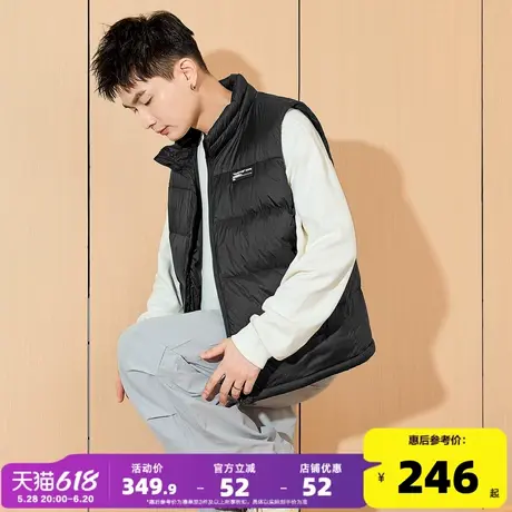 唐狮2024冬季新款男撞色拼接羽绒马甲韩系休闲拉链背心青少年百搭商品大图