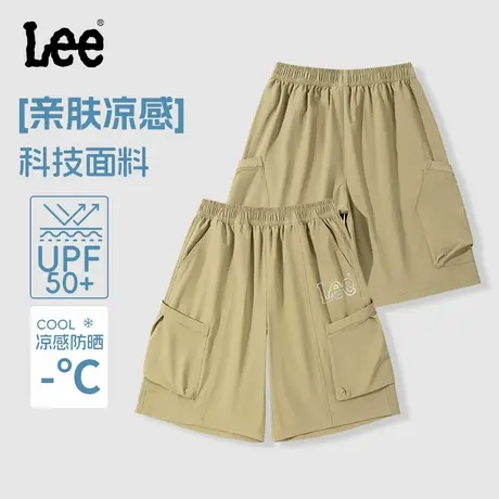 Lee童装男童裤子夏薄款青少年帅气休闲工装裤儿童短裤2025新款夏图片