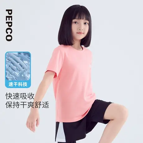 小猪班纳童装夏装新款儿童短袖T恤速干衣中大童女童上衣女孩夏季商品大图