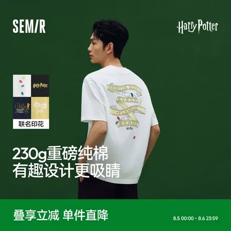 森马哈利波特联名短袖T恤男2025夏季新款印花宽松上衣纯棉商品大图