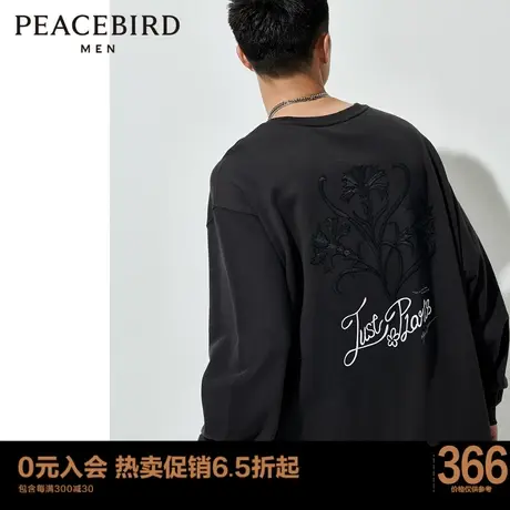 太平鸟男装 2023年秋季新款圆领套头卫衣男B2BFC3258图片