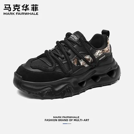 马克华菲时尚男鞋2025秋季新款潮流百搭休闲鞋厚底增高轻便老爹鞋商品大图