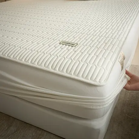 恒源祥全棉水洗棉纯色夹棉床笠通用三件套防尘防污全方位固定床罩商品大图