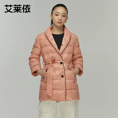 艾莱依商场同款轻薄简约羽绒服女装秋冬大牌收腰短款保暖居家潮服商品大图
