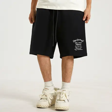 Nuthink欧美大码370g五分裤短裤潮牌卫裤宽松休闲裤重磅裤子男潮商品大图