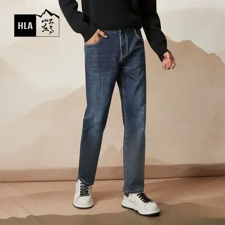 HLA海澜之家循迹山不在高系列牛仔裤23秋冬基础五袋款裤子男图片