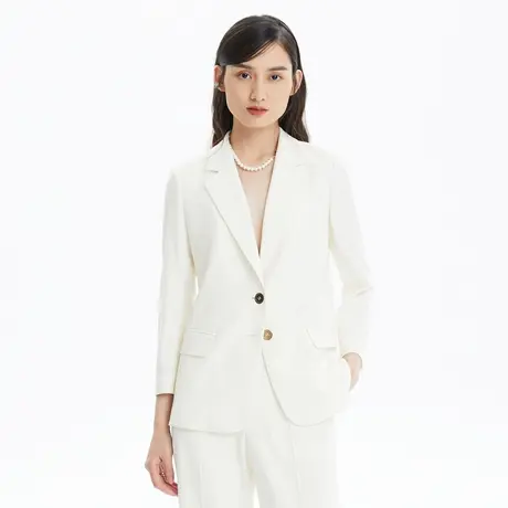 LANCY通勤职业夏季西装女朗姿新款夏季设计感西服女商场同款奥莱图片