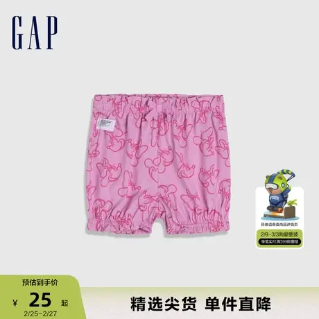 【迪斯尼联名】Gap新生婴儿夏季洋气纯棉儿童透气爬爬裤869369商品大图