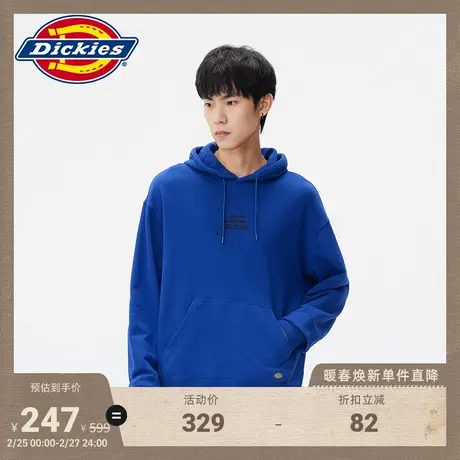 Dickies 春夏 logo毛圈布 情侣连帽美式卫衣宽松 运动休闲图片