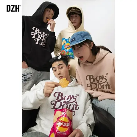 情侣连帽卫衣男春季2024新款衣服青少年重磅休闲上衣潮牌宽松外套商品大图