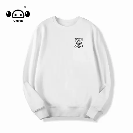 Ohlyah潮牌早秋无帽卫衣女2022年新款纯棉圆领宽松情侣薄款上衣商品大图