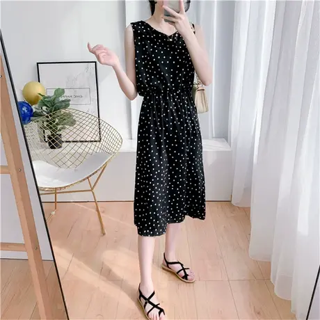 2023年春夏新款大码女装胖mm吊带裙连衣裙背心裙旅游沙滩裙图片