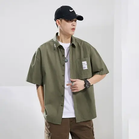 Modi Nick/摩帝尼克夏季薄款百搭男士男士短袖t恤大码男士衬衫图片