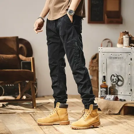 Modi Nick/摩帝尼克时尚潮流男士束脚工装裤宽松直筒潮牌休闲裤商品大图