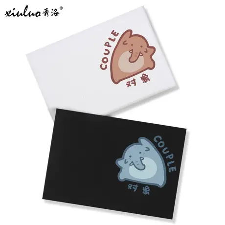 秀洛情侣装roora红蓝小象合体情侣装短袖T恤有对象复古disoo衣服图片