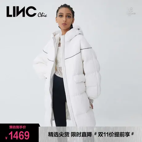 LINC金羽杰羽绒服女2023年冬季新款反季断码专柜中长款女款面包服商品大图