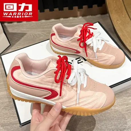回力女鞋粉色软底板鞋女款2025新款秋季德训鞋小众运动休闲鞋子女商品大图