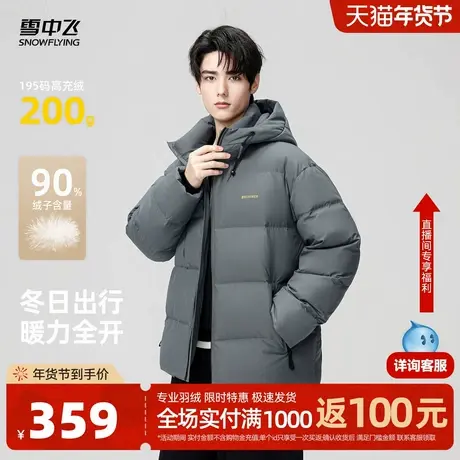 雪中飞2026年春新款简约基础男士加厚羽绒服商务休闲保暖外套图片