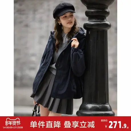 唐狮2026秋冬连帽棉衣外套女上衣高级感棉服小个子时尚厚外套潮图片